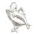 Pair of kippers sterling silver charm .925 Kipper Fish charms
