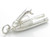 Jet Ski LARGE sterling silver charm pendant key fob .925 Jetski side view