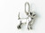 Small Chihuahua Dog sterling silver charm .925 Dogs charms alternate view