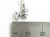 Poodle small sterling silver charm .925 Poodles Dog Dogs charms side view