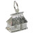 Native hut sterling silver charm .925 Desert Islands Charms