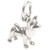 Akita Dog sterling silver small charm .925 Akitas Dogs charms