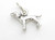 Pointer Dog sterling silver SMALL charm .925 Pointers dogs charms alternate view