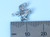 Collie Dog sterling silver small charm .925 Lassie Dogs charms size example