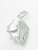 Solid Native American Indian sterling silver charm .925 x1 Indians charms side view