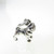 Pug Dog TINY sterling silver charm .925 Pugs Dogs charms side view
