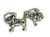 Bull Dog Bulldog sterling silver SMALL charm .925 Bulldogs charms alternate view