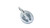Baby Feet sterling silver charm .925 Babys Footprints Babies charms side view