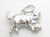 Cat with Ball sterling silver charm .925 Cats and balls additional view