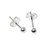 3mm TINY sterling silver ball stud earrings .925 pair balls beads studs