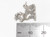 Cat with a cheeky mouse on its head sterling silver charm .925 Cats side view