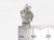 Cat with a cheeky mouse on its head sterling silver charm .925 Cats detail