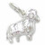 Ram Aries small sterling silver charm .925 Zodiac Rams charms