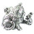 Cat playing with a mouse sterling silver charm .925 Cats charms