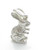 Rabbit sterling silver charm .925 Bunny Rabbits Hare Hares charms A1 extra view