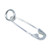 Safety Pin Small sterling silver charm .925 Safetypin Pins charms side view