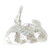 Rabbit sterling silver charm .925 Bunny Rabbits charms