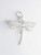 Dragonfly sterling silver charm pendant .925 x1 Dragon Fly insects charms additional view