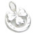 Shamrock in Lucky Horseshoe sterling silver charm .925 x 1 Luck charms