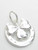 Shamrock in Lucky Horseshoe sterling silver charm .925 x 1 Luck charms additional view