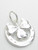 Shamrock in Lucky Horseshoe sterling silver charm .925 Luck charms additional view