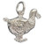 Dodo sterling silver charm .925 Extinct birds Dodos charms alternate view