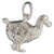Dodo sterling silver charm .925 Extinct birds Dodos charms extra view