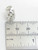 Skull sterling silver charm .925 Skulls Horror charms side view