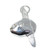 Mola Fish sterling silver charm .925 x 1 Molidae Sunfish charms