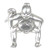 Sumo Wrestler sterling silver charm .925 Japanese Wrestling carms