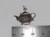 Tea pot sterling silver charm .925 x 1 Tea Time Teapot charms size example