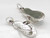 Sandal Flip Flop sterlng silver charm .925 Sandle charms alternate view