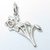 Daffodil 2D sterling silver charm .925 x 1 Flowers and Daffodils charms G1 additional view