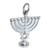 Menorah sterling silver charm .925 x 1 Jewish Candelabra charms A1