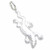 Lizard - Gecko sterling silver charm .925 x 1 Lizards Geckos charms