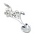Daffodil 2D sterling silver charm .925 Flowers and Daffodils charms A1