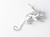 Rat - Mouse with a curled tail sterling silver charm .925 x 1 Rats Mice image 6