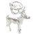 Rudolph the red nosed reindeer sterling silver charm .925 Christmas