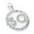 50th Birthday sterling silver charm pendant .925 Number 50 Fifty Anniversary