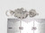 Bouquet of Flowers sterling silver charm .925 Flower charms size example