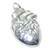 Anatomical Heart 2D sterling silver charm pendant .925 Medical Hearts charms A1 additional view