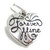 Forever Mine sterling silver small heart charm .925 x 1 Love charms