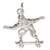 Skateboarder sterling silver charm .925 x 1 Boarding charms