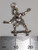 Skateboarder sterling silver charm .925 Boarding charms side view