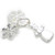 Snowman - Snowflakes sterlng silver charm .925 Winter Christmas charms additional view