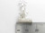 Robin on Log with snowflake sterlng silver charm .925 Christmas Charms side view
