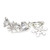 Santa on Sleigh with snowflake sterling silver charm .925