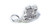 Edinburgh Castle sterling silver charm .925 Scottish Castles charms A1 side view