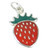 Strawberry sterling silver charm .925 x 1 Strawberries charms