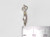 Strawberry sterling silver charm .925 Strawberries charms side view
